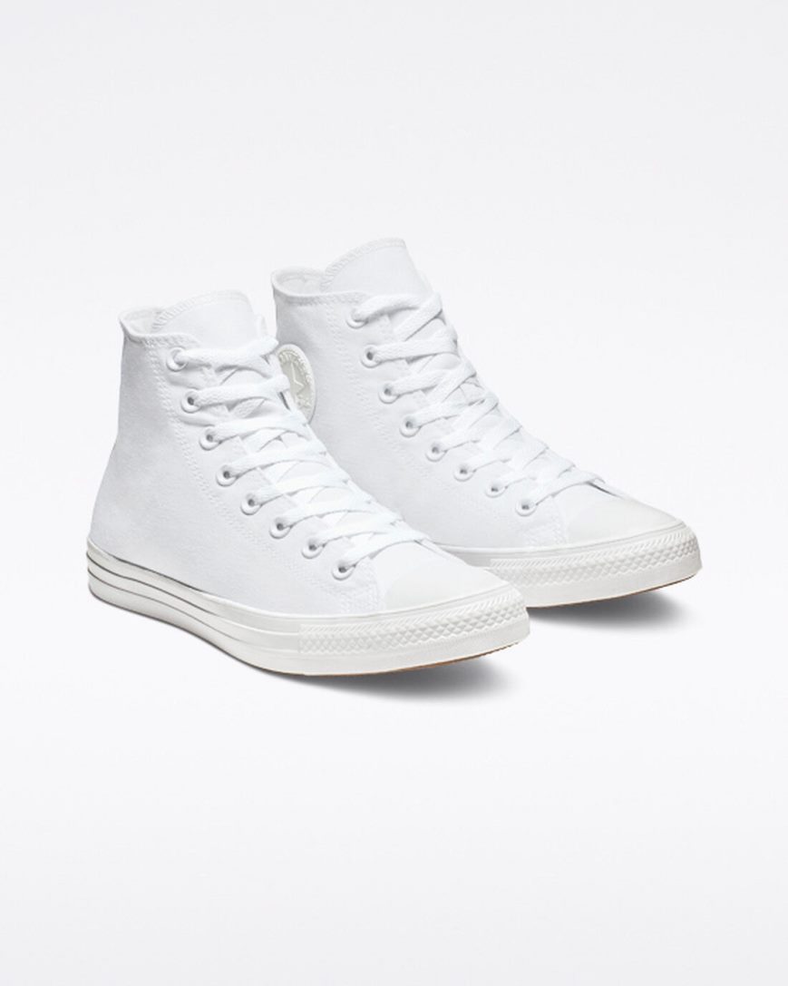 Tenisi Inalti Dama Converse Chuck Taylor All Star Clasici Albi | RO QYJHD605